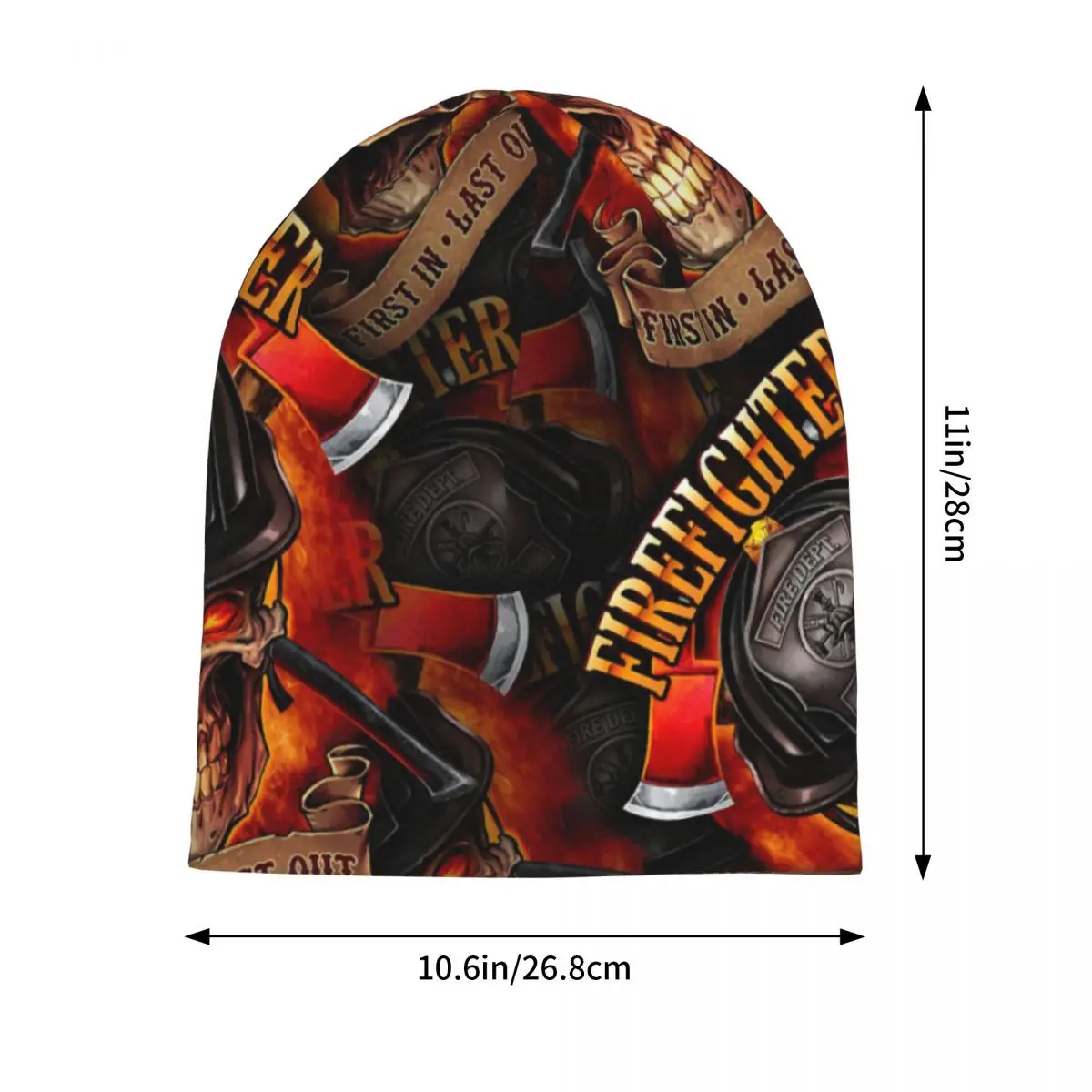 رجل الإطفاء الإنقاذ الماليزي مع محاور متقاطعة للجنسين الكبار بيني قبعات الحياكة بونيه قبعة دافئة الخريف الشتاء Skullies القبعات #2