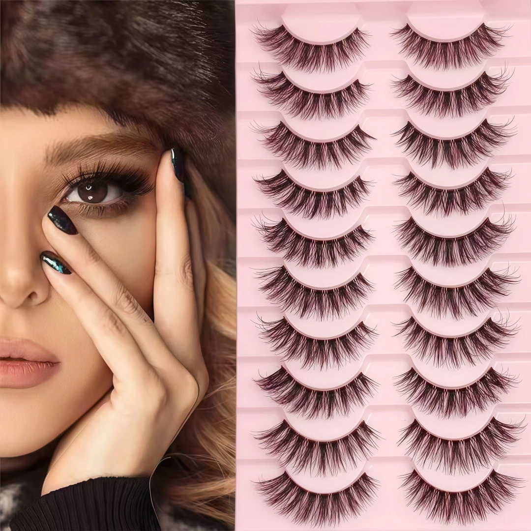 3D Multi-Layered Dense Curly Performance False Eyelashes with Extended Outer Corners, Preferred by Makeup Artists, European & Am