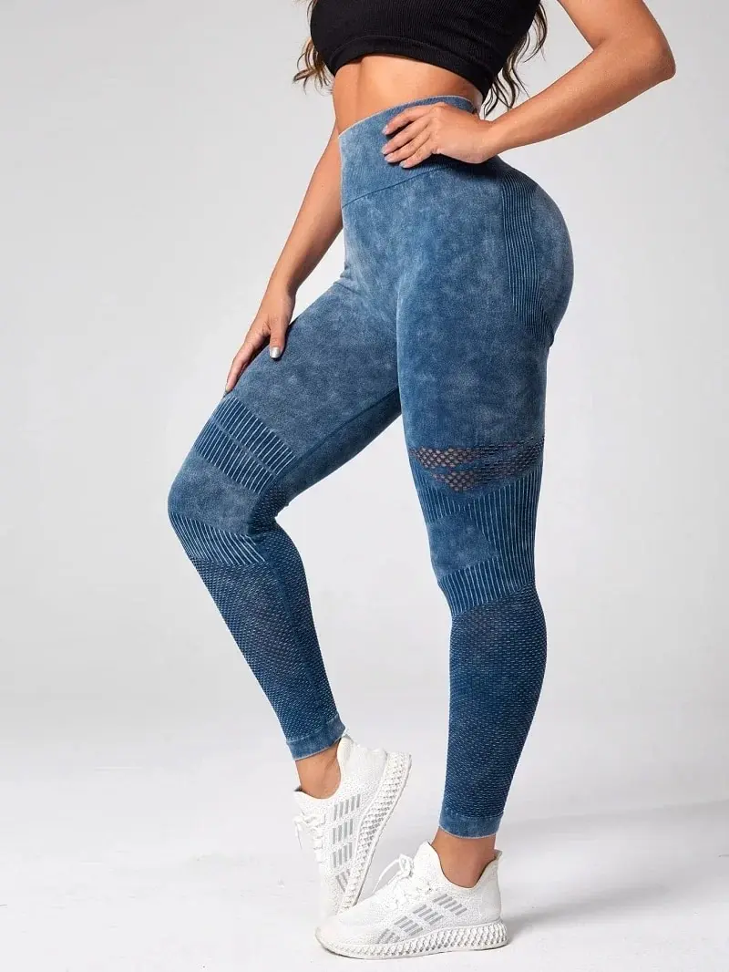 Damskie legginsy do fitnessu spodnie do jogi bezszwowe rajstopy sportowe Scrunch Butt Gym Pantalones Workou wysokiej talii elastyczne