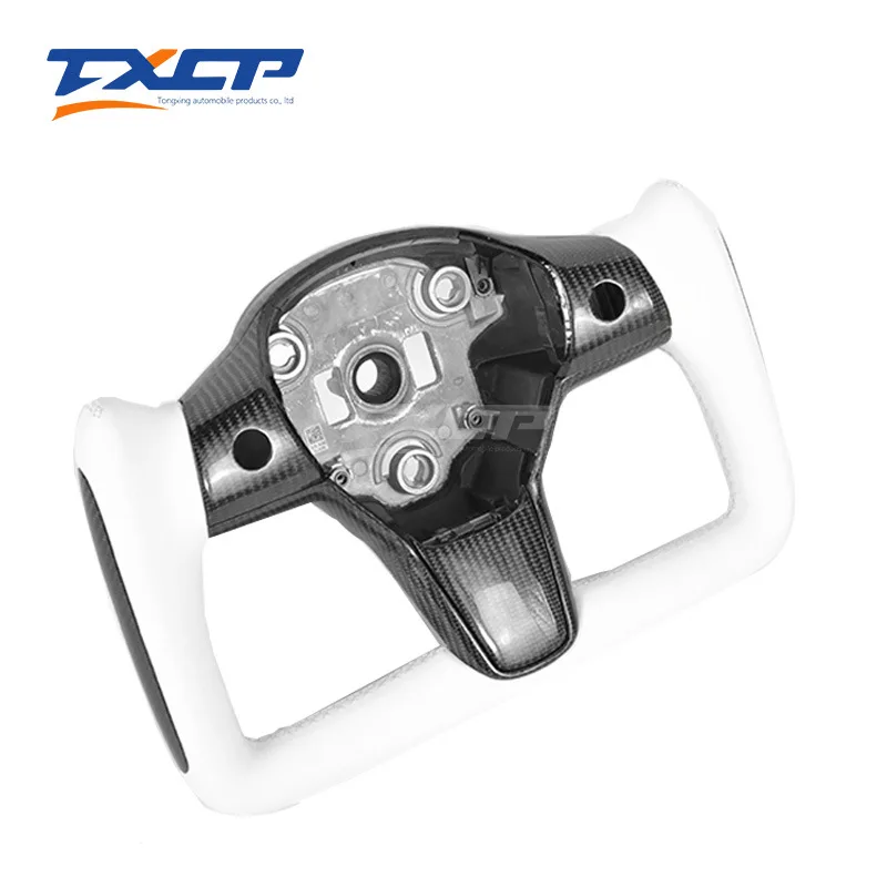 

Suitable for Tesla Tesla Model 3YXS modified carbon fiber flip fur YOKE competitive steering wheel assembly