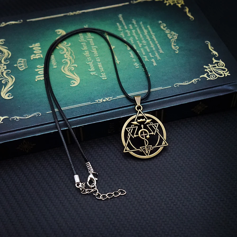 Fullmetal Alchemist Necklace for Women Men Magic Circle Metal Necklaces Anime Jewelry Pendant Chains Choker Collares Charm