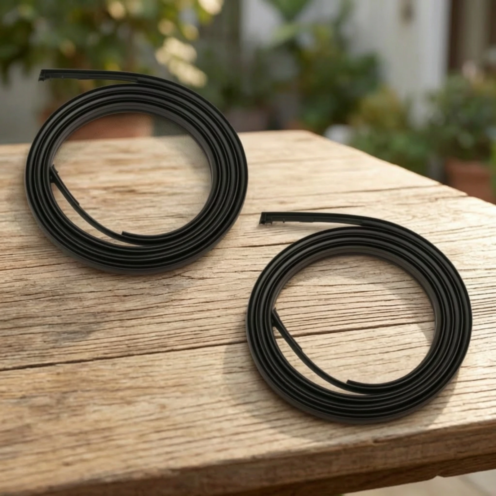 2 Pieces Roof Channel Weatherstrip with End Tabs Exact-Fit Roof Channel Molding Weatherstrip Water Sealing Dust Blocking