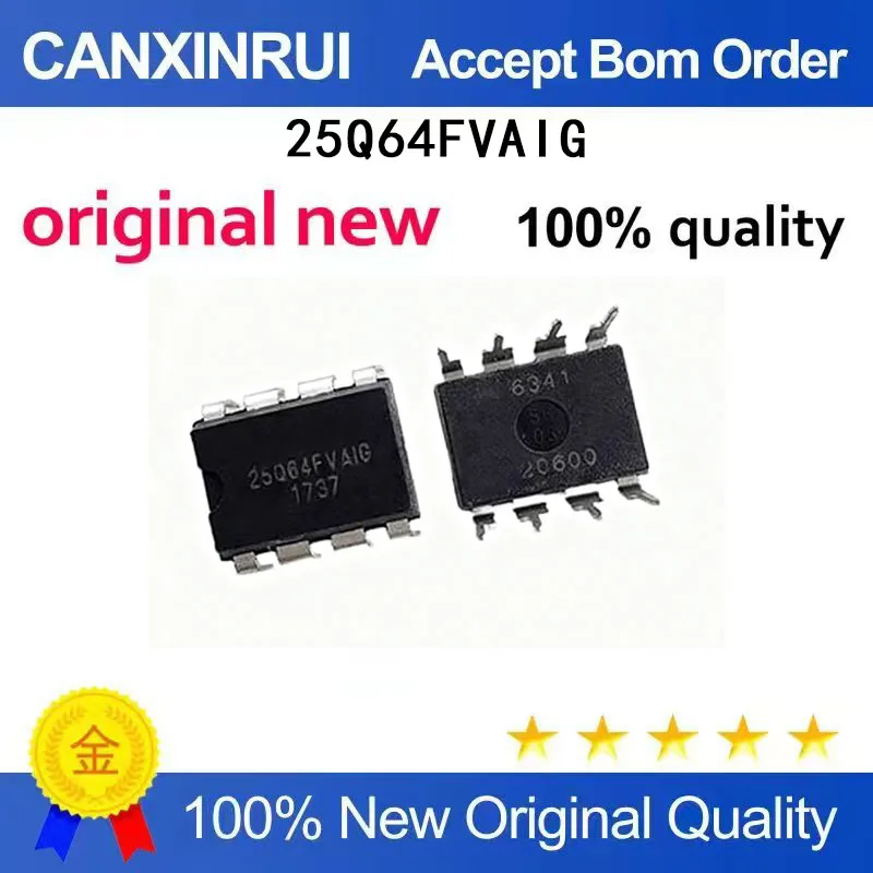 (5-100 Pieces) 25Q64FVAIG W25Q64FVIG W25Q64FVAIG 25Q64FVA1G Spot Chip IC