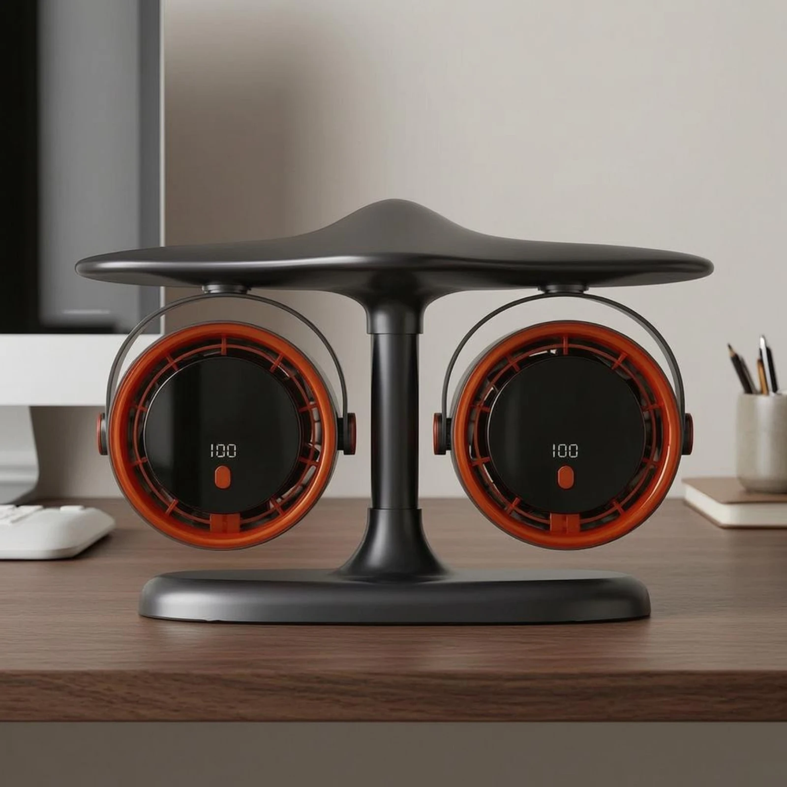 twinHead Desktop Fan 5-Speed twinHead Desk Fan Cooling Appliance 90-Degree Tilt