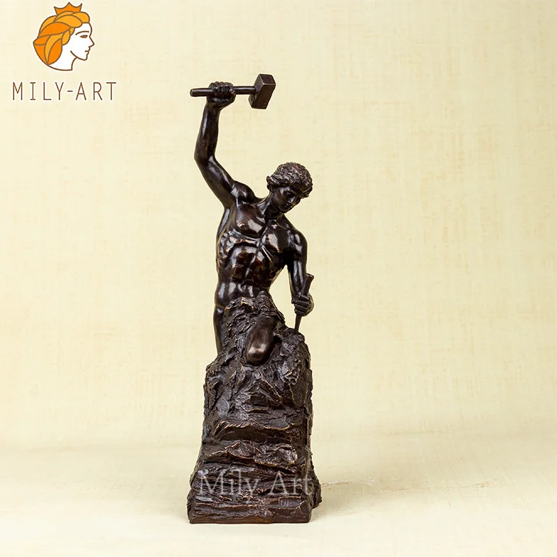 

47cm The Self-Made Man Statue Bronze Casting Self Made Man Sculpture Famous Self-carving Crafts For Home Decor Ornament