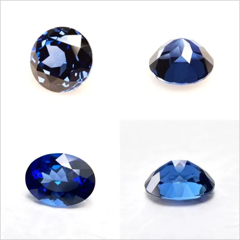 Lab Grown Sapphire Royal Blue Color Multiple Cuts Available Gems For Jewelry Setting&Custom Design Selectable  Certificate