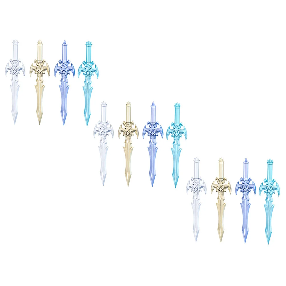 

12Pcs School Student Gel-Pens Strong Build Quality Attractive Sword Shape Pens for Daily Writing Notes Art Projects Office Home