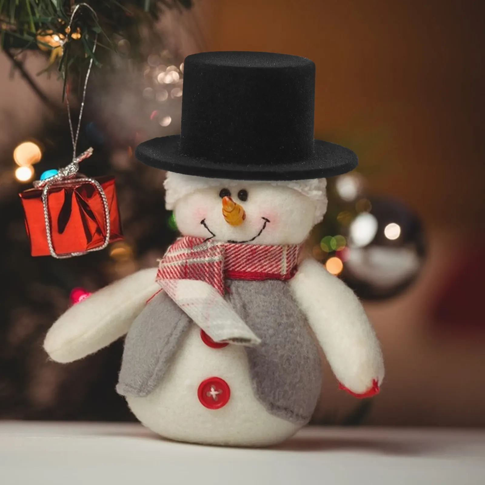 

Набор из 12 миниатюрных черных цилиндров: классические мини-шляпки для рождественских украшений, декора для вечеринок, поделок и DIY-проектов