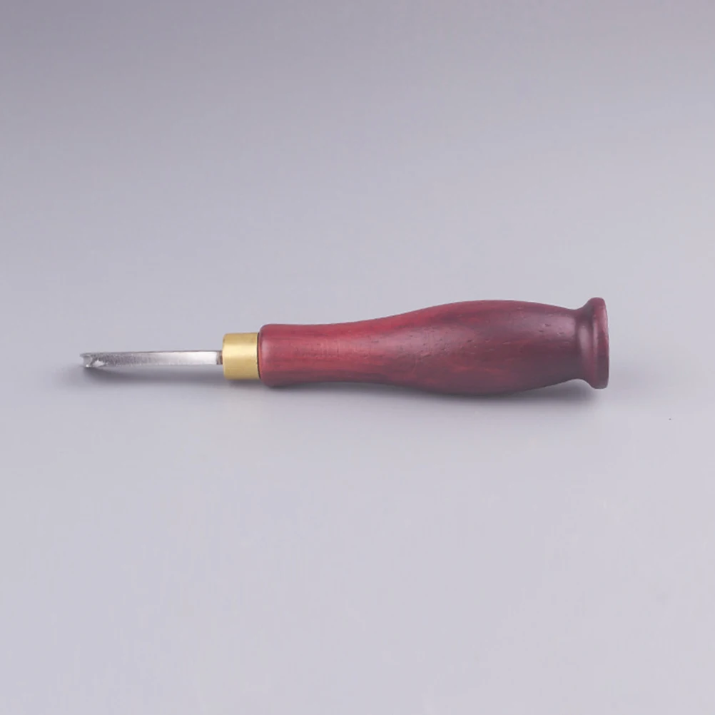 

1pc Edger Tool Wooden Handle Professional Trimmer For Smooth Cutting Edges Leathercraft Projects Cutting Tools