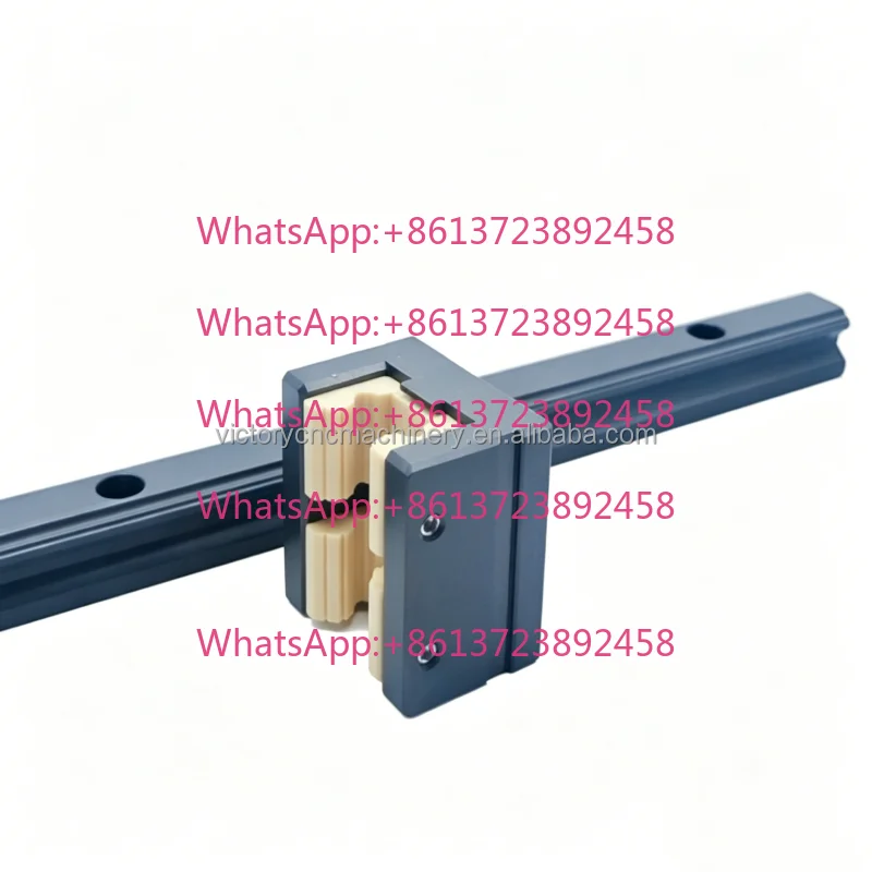 HGH20CA Engineering Plastic Linear Motion Slide Block, Self-Lubricating Low Noise Linear Guide Carriage for CNC Routers