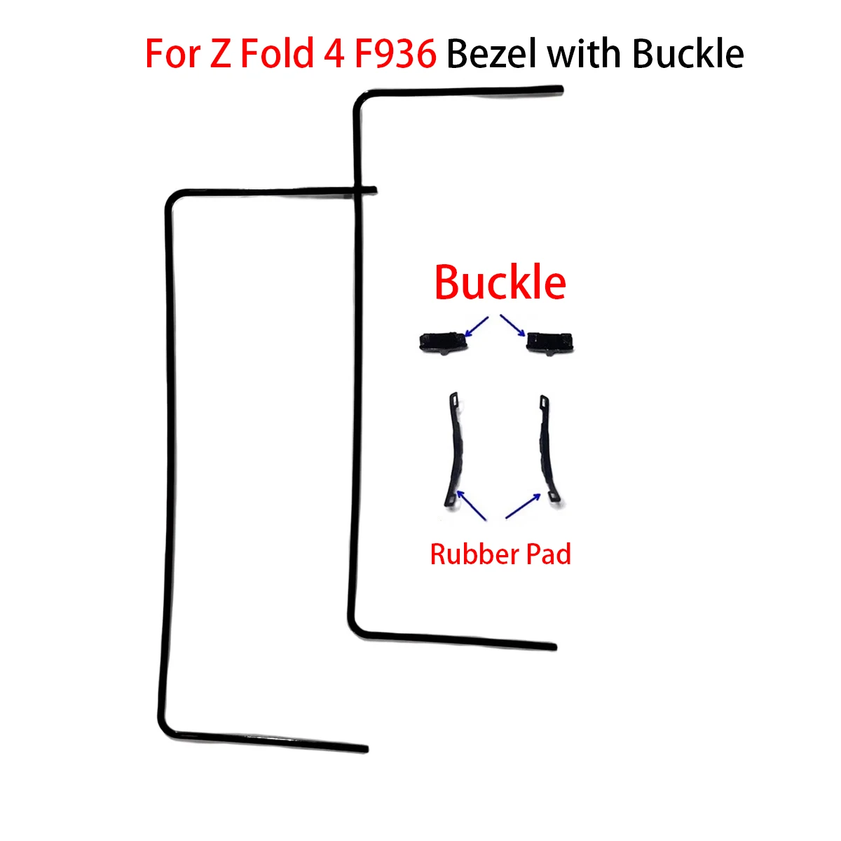 Bracket LCD Frame Bezel Screen Stand with buckle middle Rubber Pad For Samsung Z Fold 3 4 5 f916 f926 f936 f956 f946