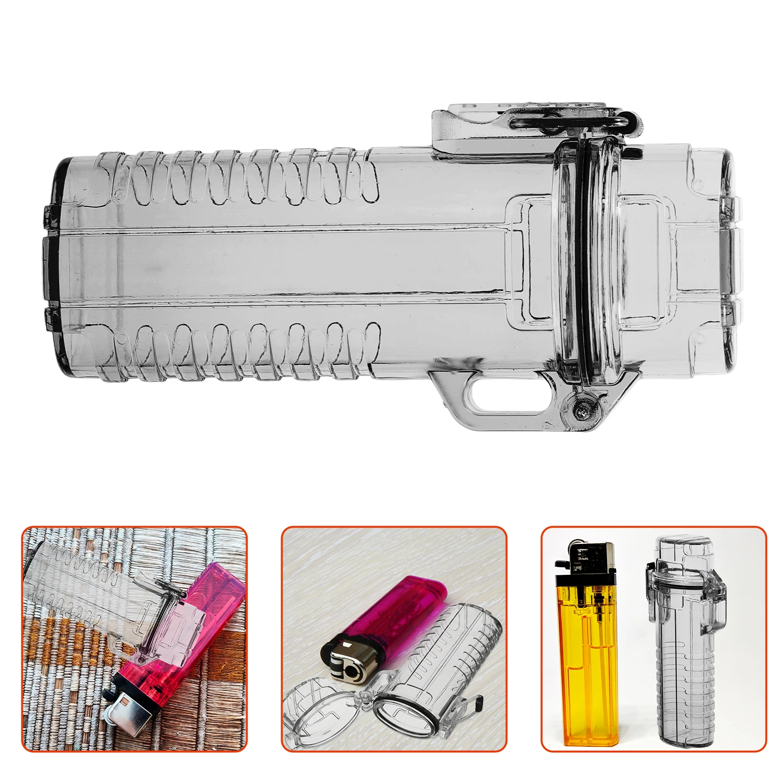 

Lighter Seal Box Waterproof Protective Case Portable Hike Holder Survival Cover Clear Plastic Outdoor Camping Pouch Sealed