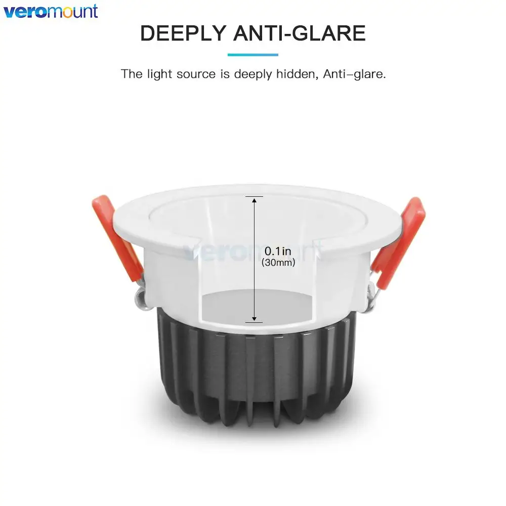 Zigbee 3.0 Smart RGBCCT Recessed Downlight LED 12W Pro Dimmable Waterproof IP54 For Kitchen Bedroom Corridor Bathroom