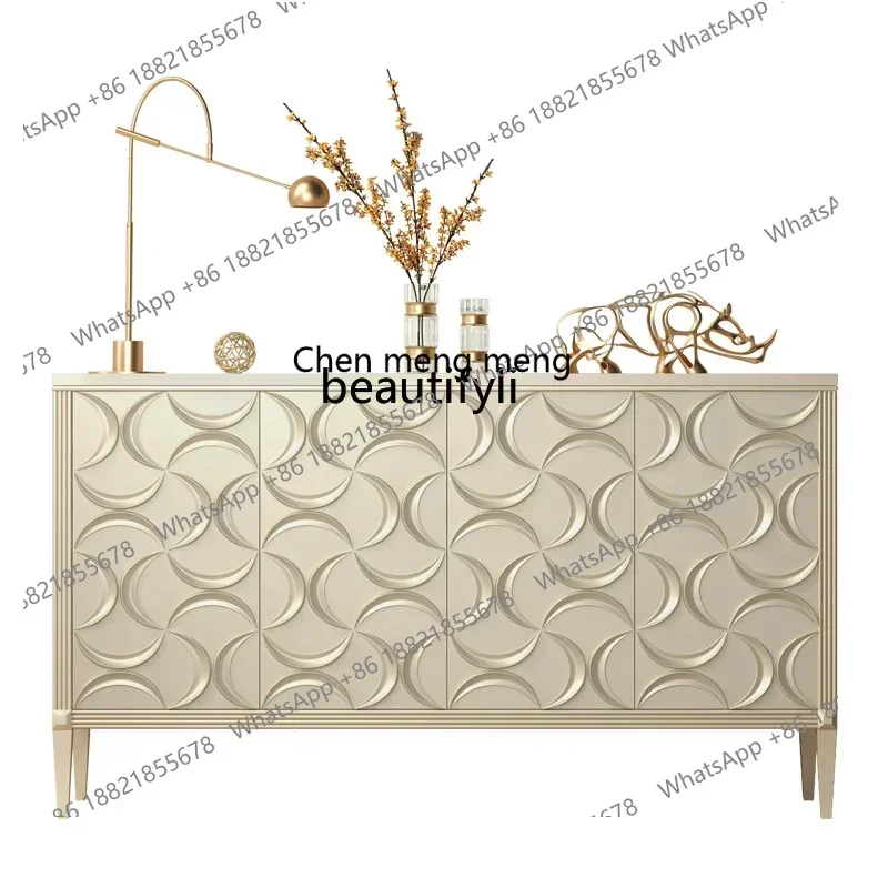 

X American light luxury dining side cabinet small apartment against the wall living room entrance decorative storage cabinetAA