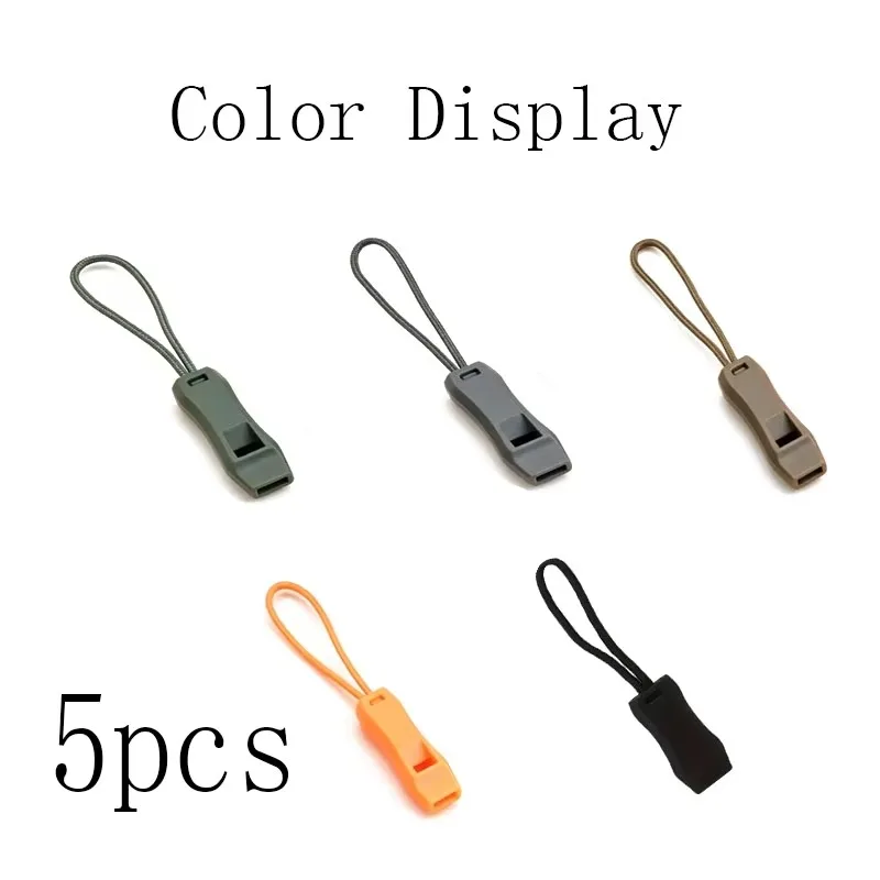 5Pcs Multi-Color Portable Emergency Survival Whistles with Braided Lanyard for Outdoor Camping Hiking Safety Signal