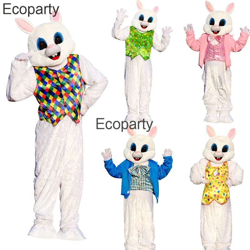 

2024 Easter Cartoon Bunny Costume Deluxe Plush Easter Rabbit Cosplay Outfits Adult Halloween Carnival Party Mascot Costumes