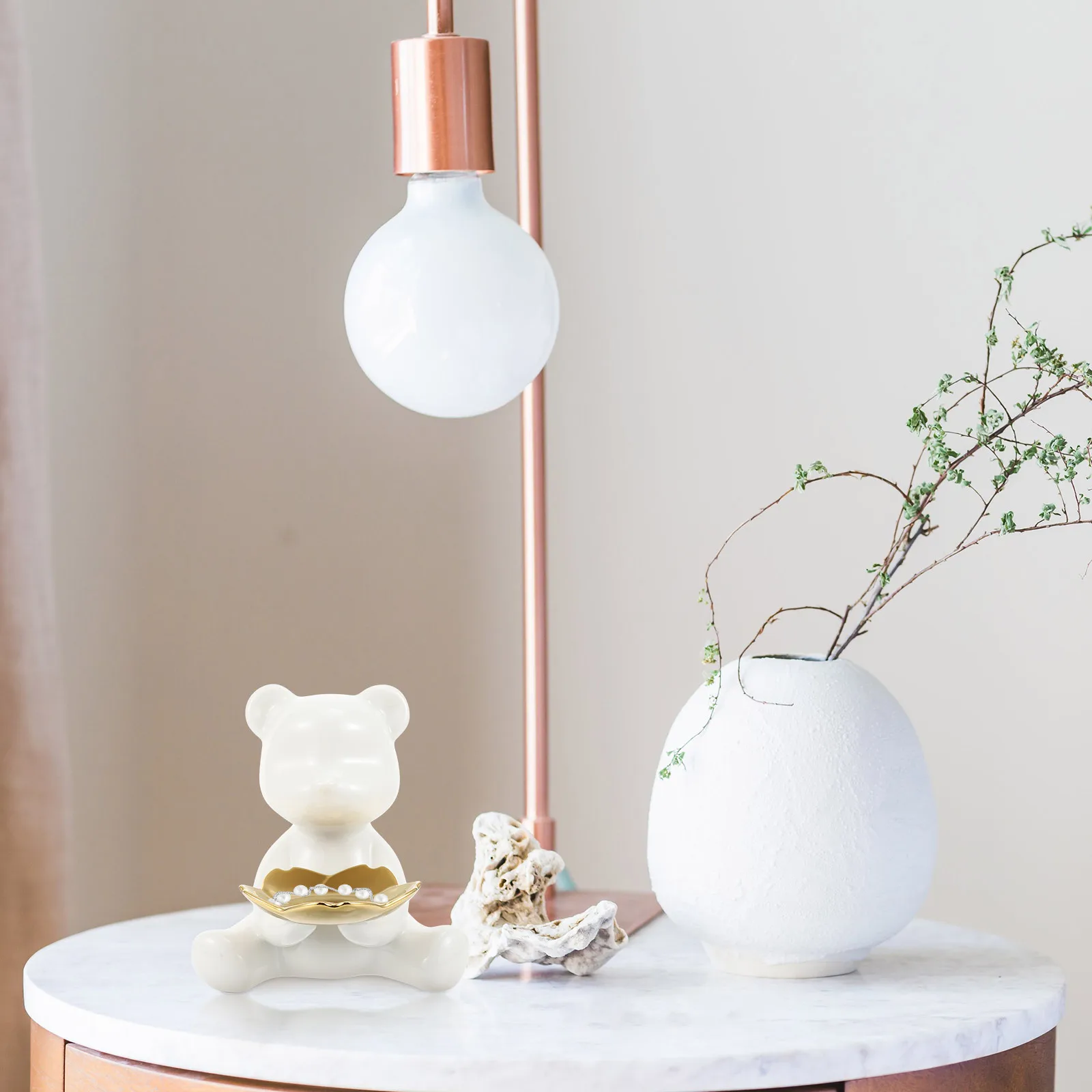 

Lovely Ceramic Little Bear Storage Decor Desktop Sundries Holder Creative Home Porch Decoration Lovely Ceramic Bear Adorn