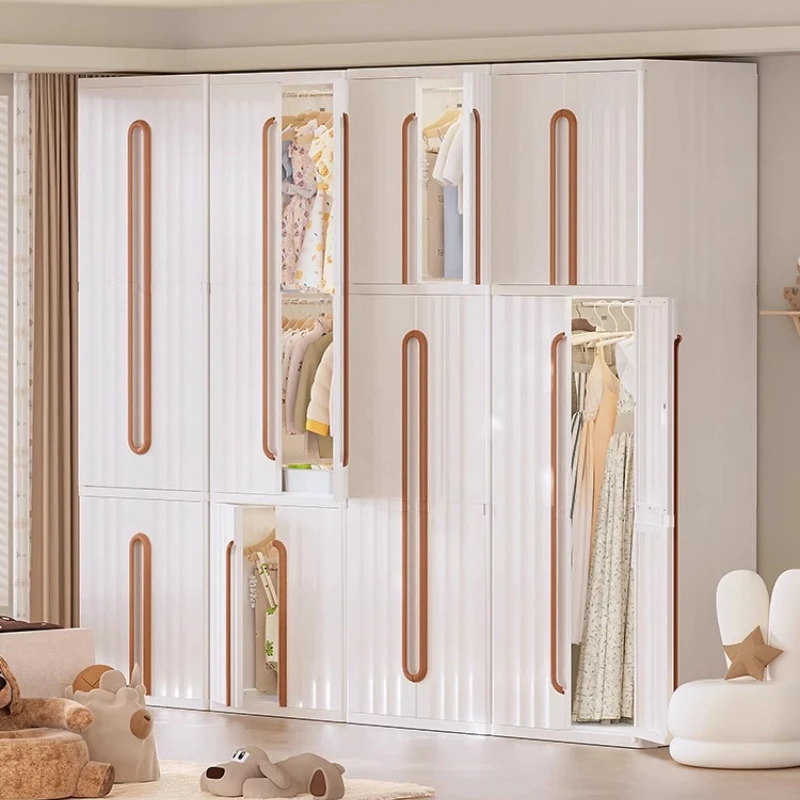 

Simple children's wardrobe, hanging clothes storage cabinet