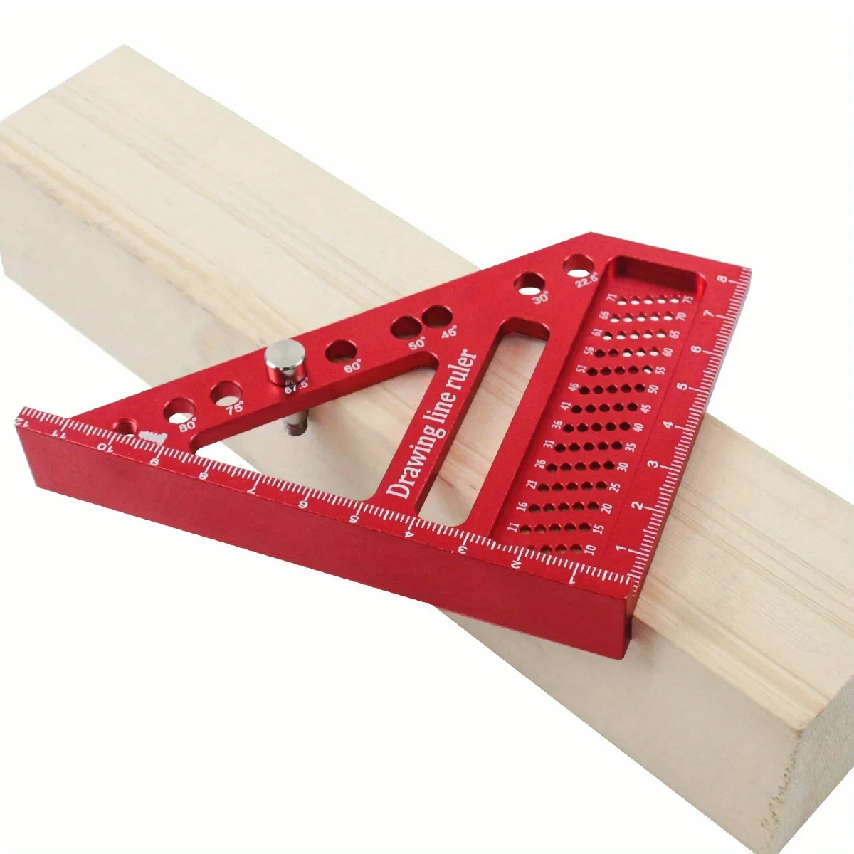 アルミ木工直角分度器 ダボピン付きマイター三角定規 - メートル/インチ T タイプ高精度レイアウトツール