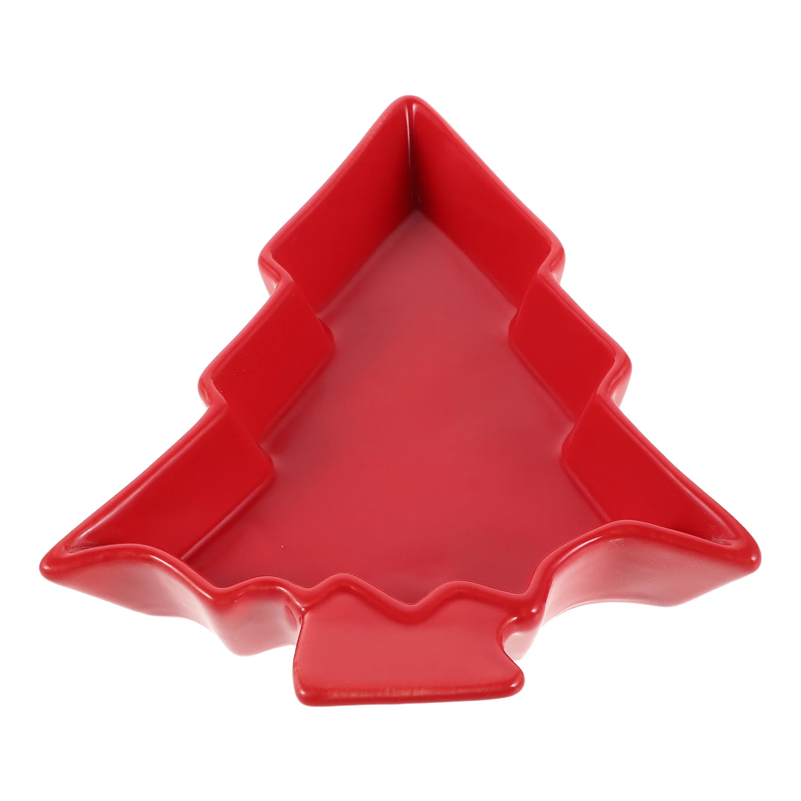 

Christmas Tree Shaped Serving Plate Ceramic Food Tray for Desserts Cookies Nuts Holiday Party Appetizer Display Nordic Design