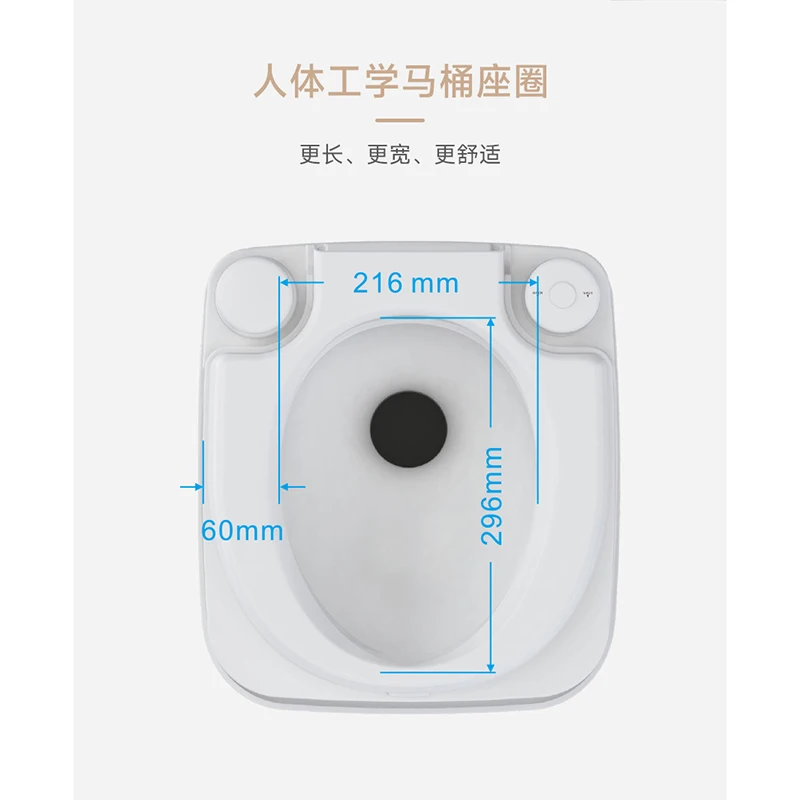 Large Capacity Multi-Functional Plastic Marine Underwater Probe Injection Molded Travel Toilet For Elderly Pregnant