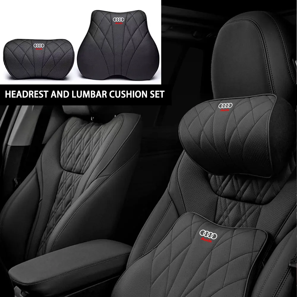 

Car Lumbar Support Pillow Memory FoamAuto Neck Pillow For Audi A1 A2 A3 A4 A5 A6 A7 A8 Q5 Q7 C8 B8 C6 Quyttro Sline RS Q2 Q3 TT