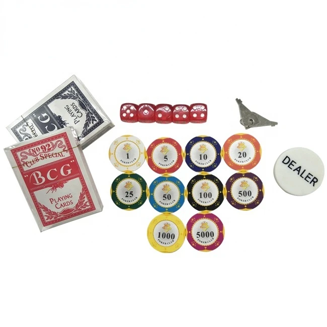 Clay Poker Chips set 500 Piece with Aluminium Box