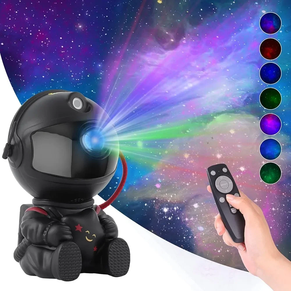 Creative and Cute Colorful Night Light Guitar Astronaut Starry Sky Light Full of Stars LED Laser Atmosphere Projection Light