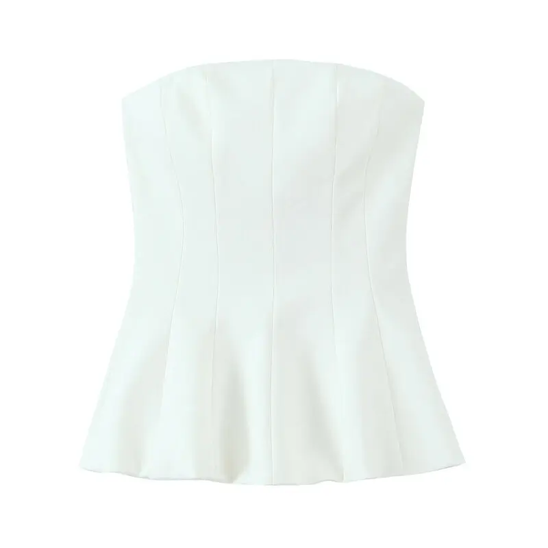 Spring 2025 Women's New Slim Fit Short Skirt Style Tube Top Versatile Hemline Ladies' Premium Fashion Casual Wear