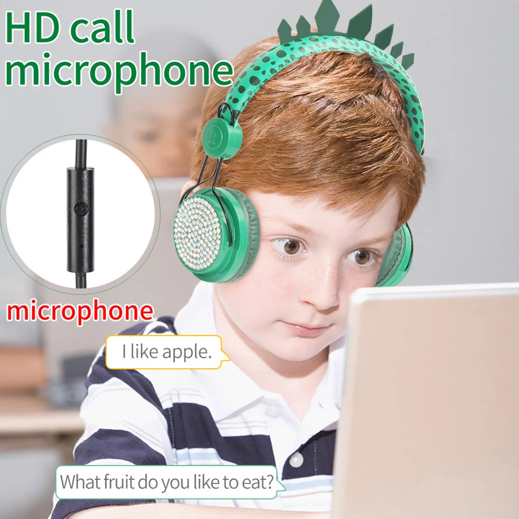 Детская гарнитура, проводная гарнитура с героями мультфильмов, 3,5 мм, детские наушники с ограничением громкости, наушники-вкладыши с повязкой на голову