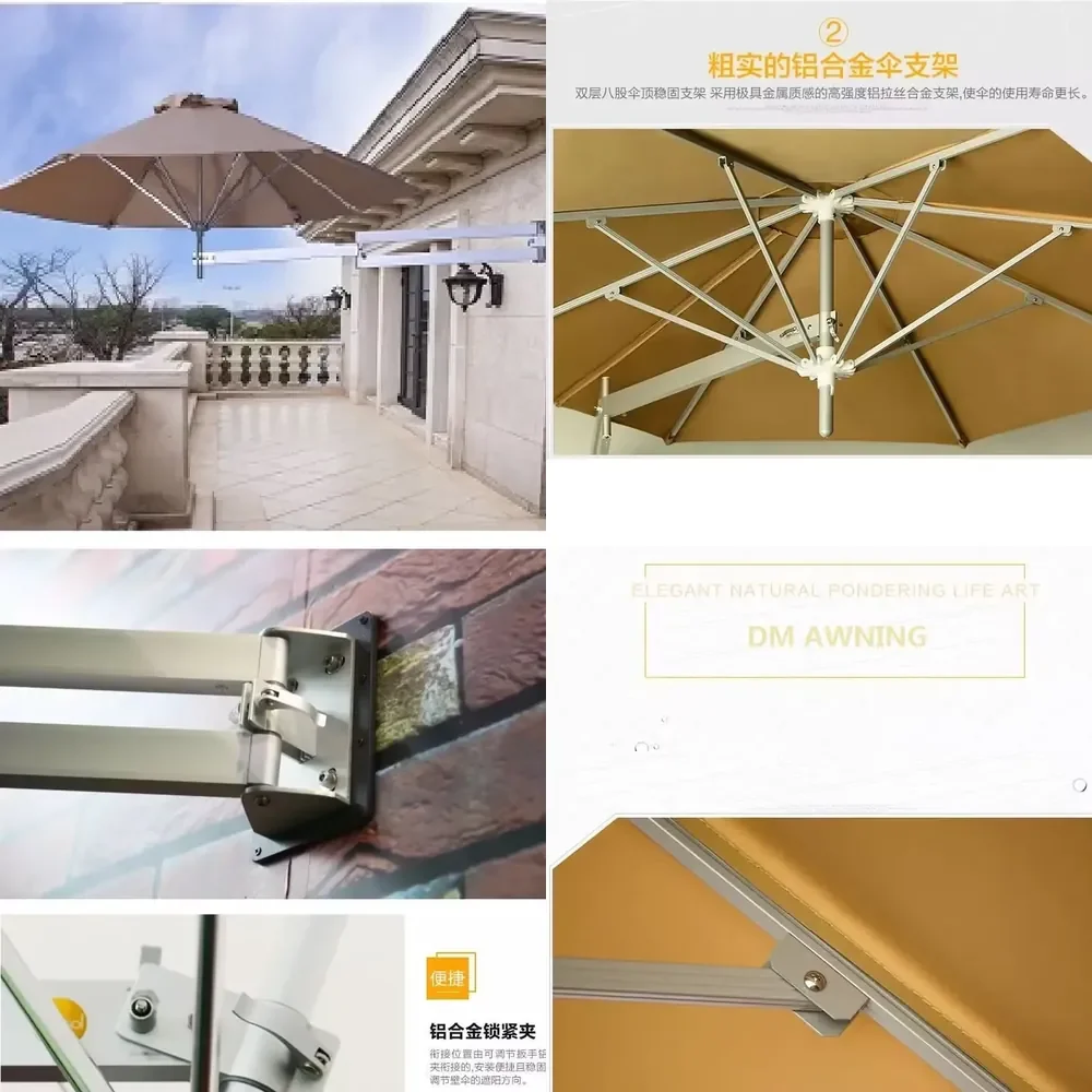 

Wall Mounted Cantilever Outdoor Sun Umbrella for Sale patio Umbrella Garden Parasols