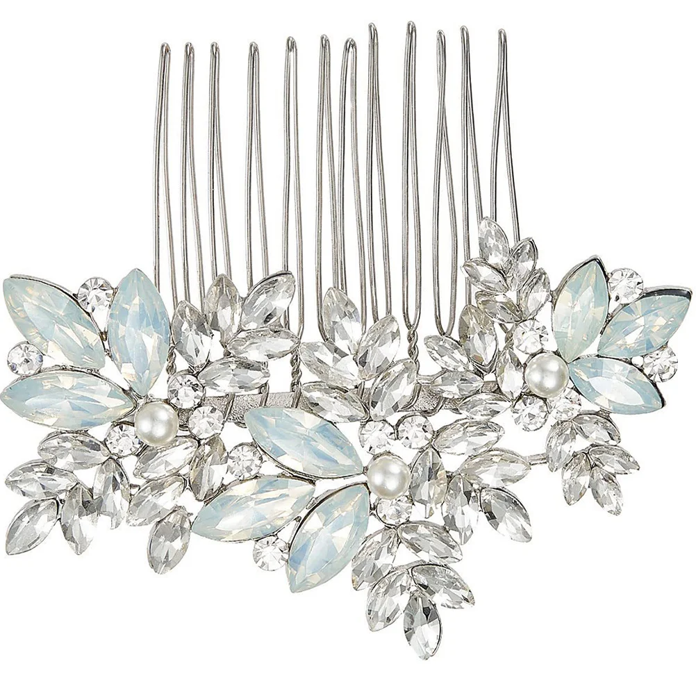 مشط شعر كريستالي من سبيكة إكسسوارات شعر الزفاف الأنيقة خفيفة الوزن ومريحة لحفلات الزفاف وحفلات العروس الخاصة