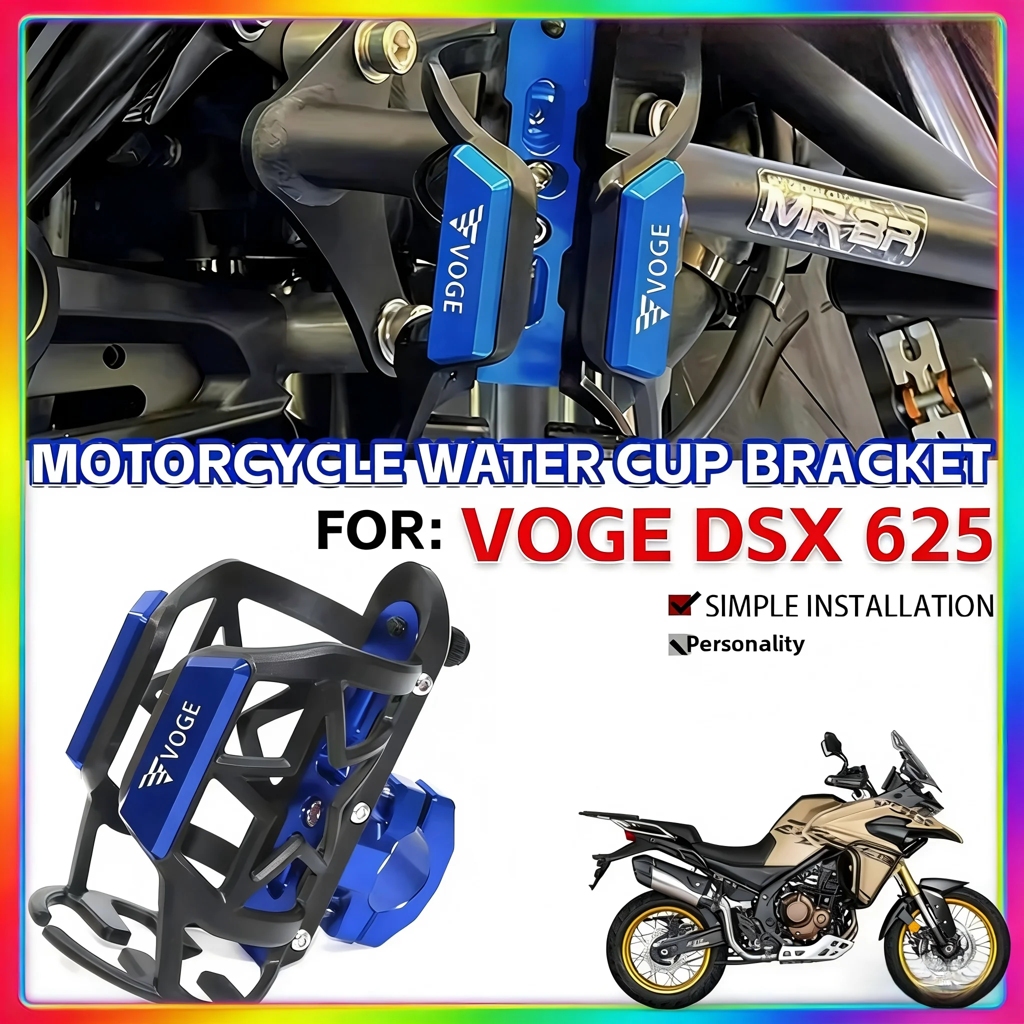 

For VOGE DS625X DS 625X DSX625 DSX 625 Rally 625Rally 625DSX 625 DSX Motorcycle Water Bottle Holder Cage Cup Mount Accessories
