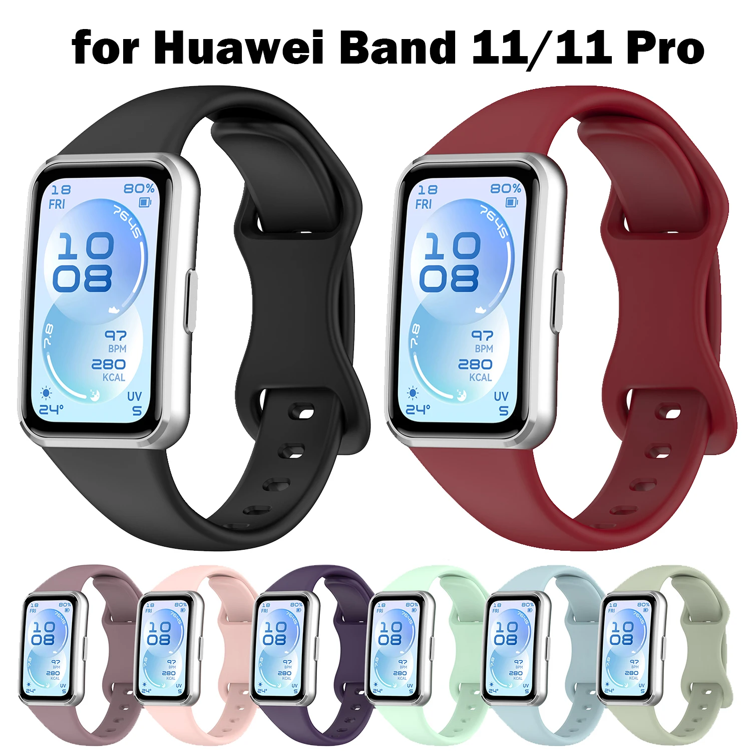 Armband für Huawei Band 11 Pro, atmungsaktives Ersatz-Sport-Silikonarmband für Huawei Band 11, Armband-Zubehör