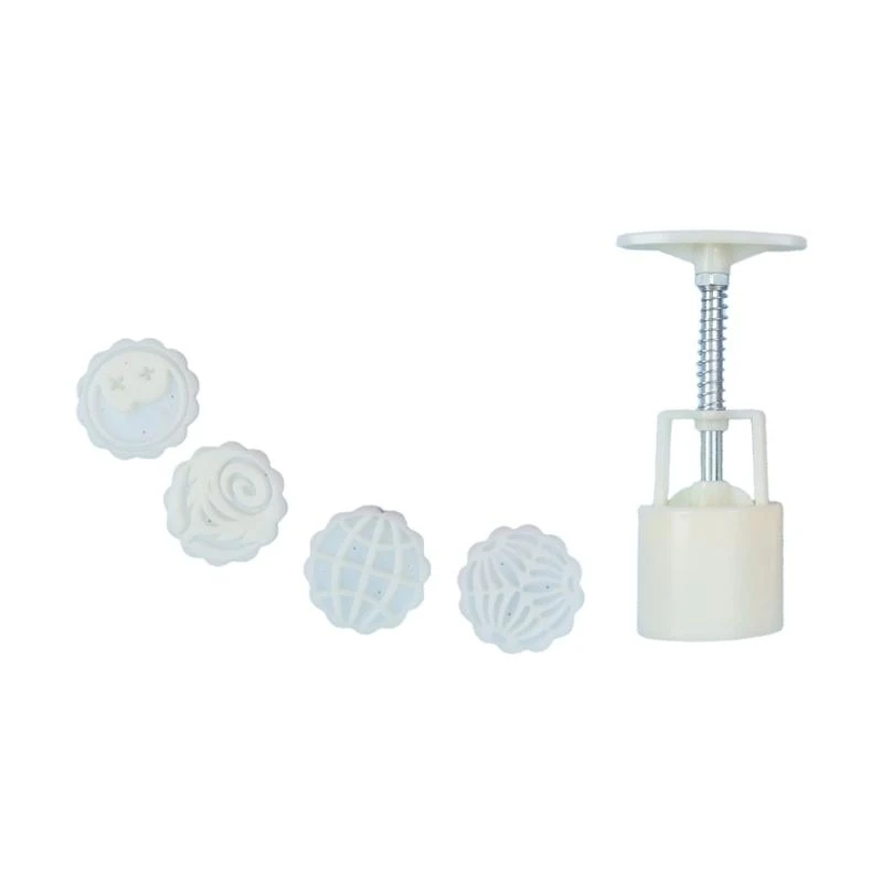  Plastic Mooncake Stamps  Mooncake Moulds Festival DIY Hand Press Mooncake Cutters Pastry Decoration Tools for Kitchen
