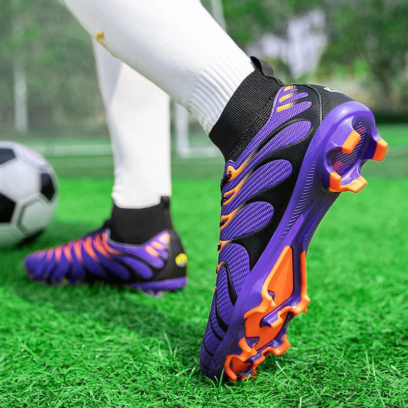 Männer Fußball Schuhe Sport FG/TF Outdoor Fußball Stiefel Training Jungen Spiel Rutschfeste Lange Spikes Stollen Indoor Futsal komfortable – Detail 20