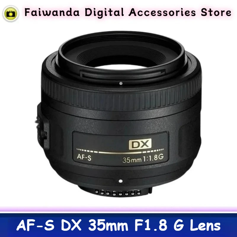 

95% New Genuine AF-S DX 35mm f/1.8 G Lens Fixed Focus Portrait Large Aperture SLR For Nikon D90 D5300 D7000 Camera
