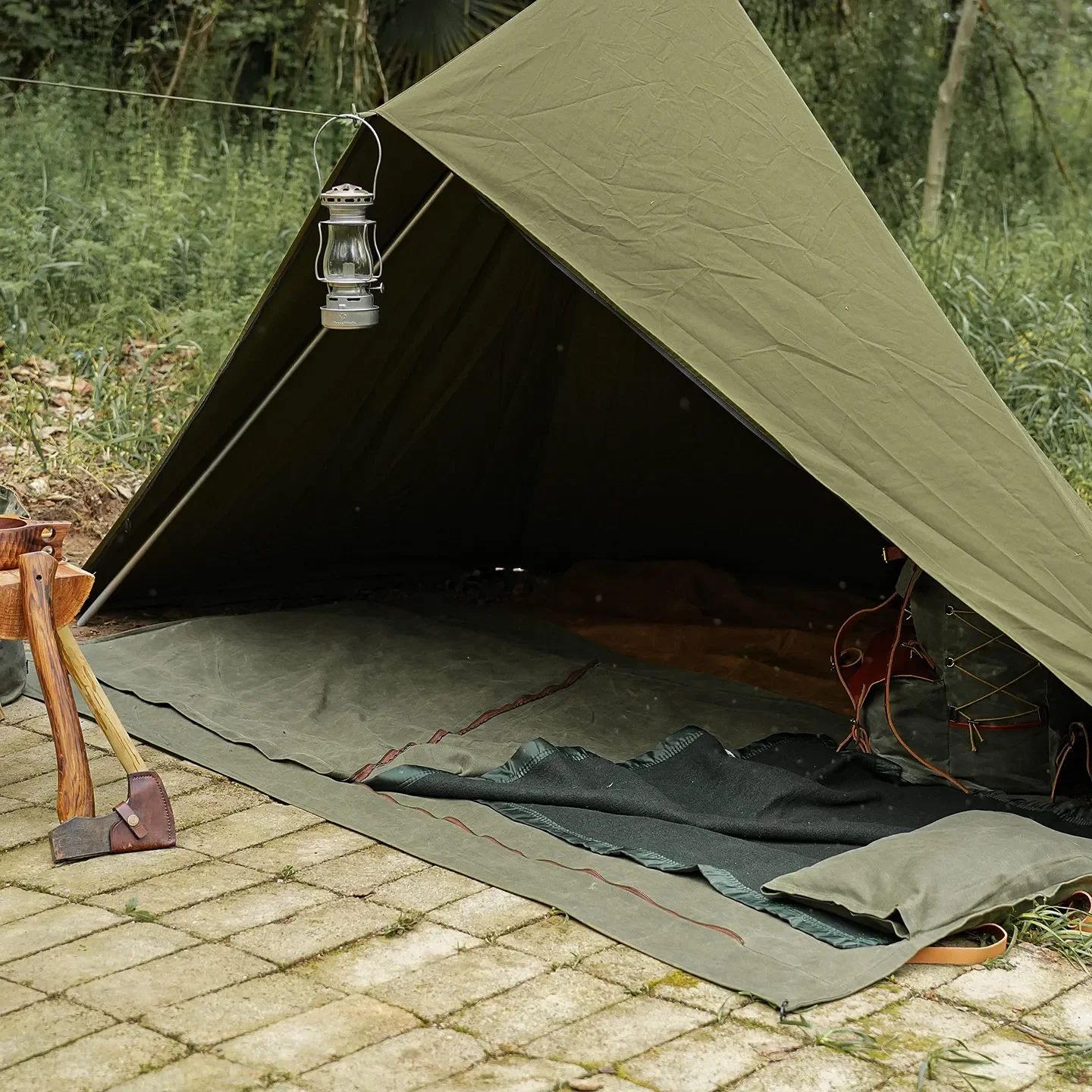 1pcs Wax Thickened Canvas Waterproof 3 Season Envelope Type Sleeping Bag Cover Chuanyeren Comfortable Bushcraft Reusable Camping