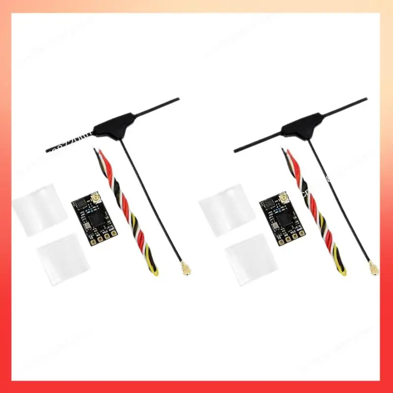 ABNR 2 قطعة ELRS 2.4Ghz استقبال نانو Expresslrs استقبال مع هوائي T-نوع دعم واي فاي ترقية ل FPV RC طويلة المدى الطائرة بدون طيار