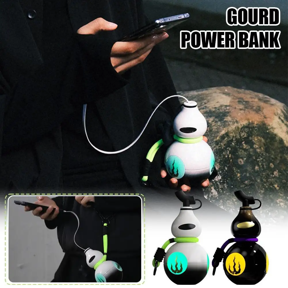 Good Fortune Gourd Power Bank 10000mah Pc Flame Retardant Material Tpc Interface For New Year Boy Birthday Gifts