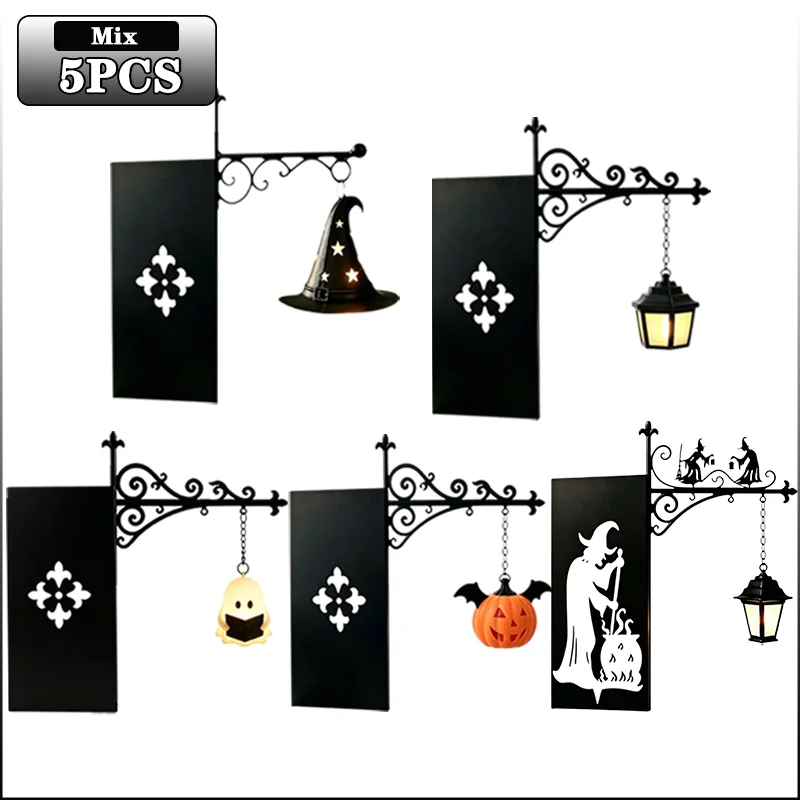 Halloween-Bibliothekslaterne, Mini-Bücherregallampe, Vintage-Hängeleuchte, Dekorative Laterne, Halloween-Geschenk für Buchliebhaber
