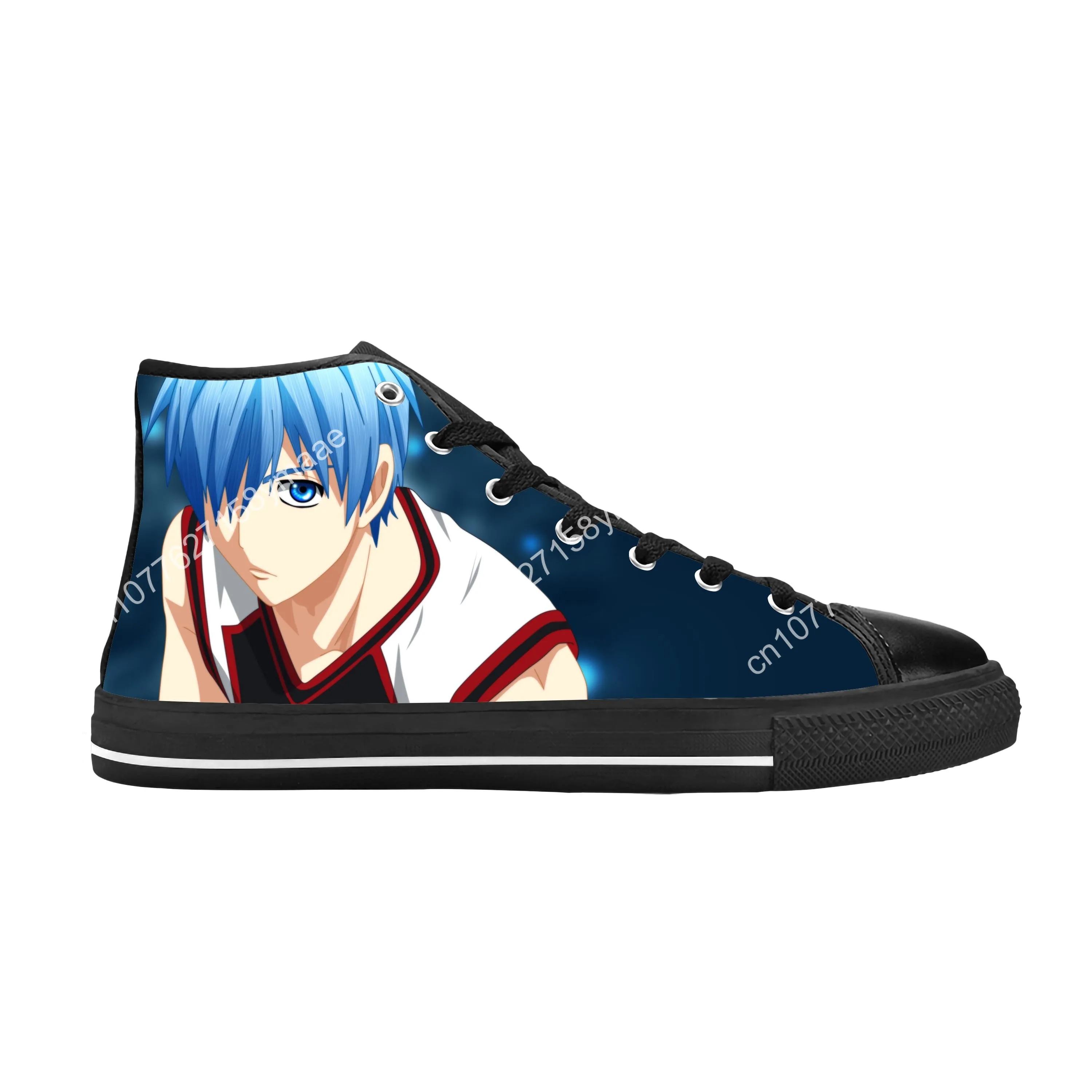 Kuroko-Zapatillas de tela informales con estampado 3D para hombre y mujer, zapatos cómodos y transpirables de alta calidad, de Anime, Manga cómic, sin cesta, Tetsuya