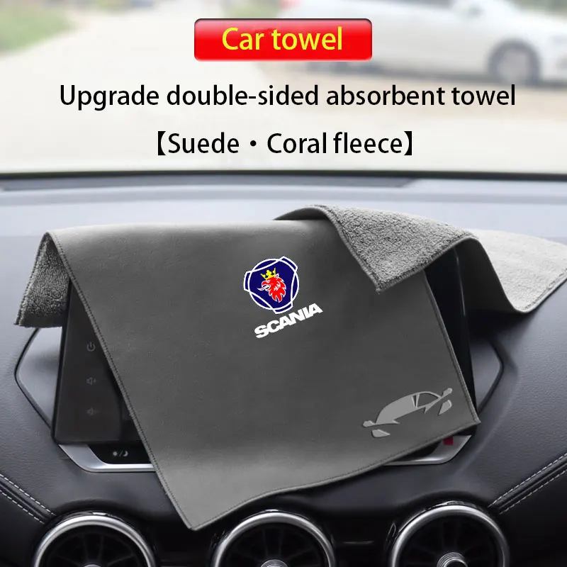 Microfiber Car Towel Cleaning Cloth Auto Care Drying Towels For Scania K250 K280 K310 K320 K490 SERIE G P S SerieX Turbo Scania