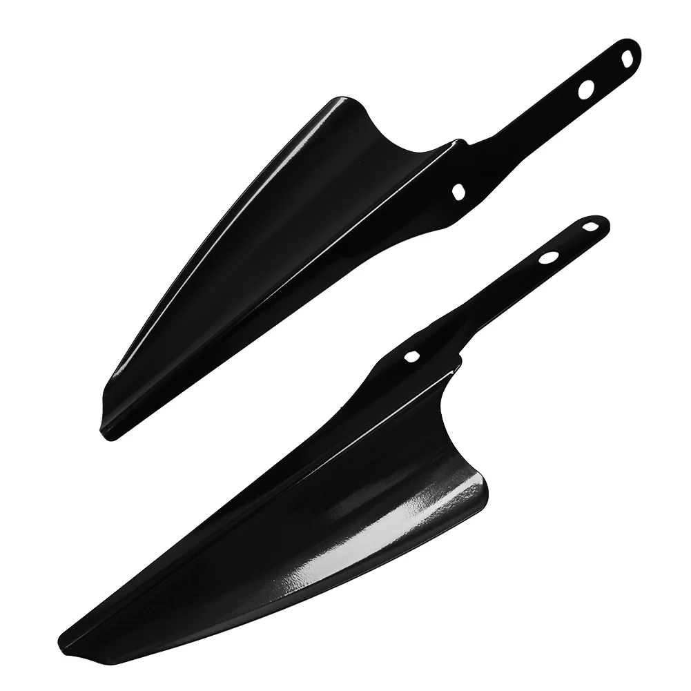 Motorcycle Gloss Black Front Fork Mount Wind Deflectors Fairing For Harley Touring Road King Electra Street Glide FLHR 1995-2021