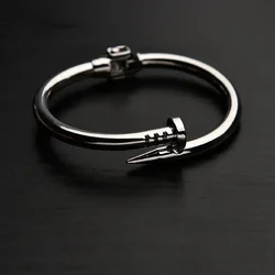 4 Color Classic Brand Nail Open Bracelets Female Temperament Simple Trendy Bracelet Stainles Steel Screw Bracelet For Women Gift