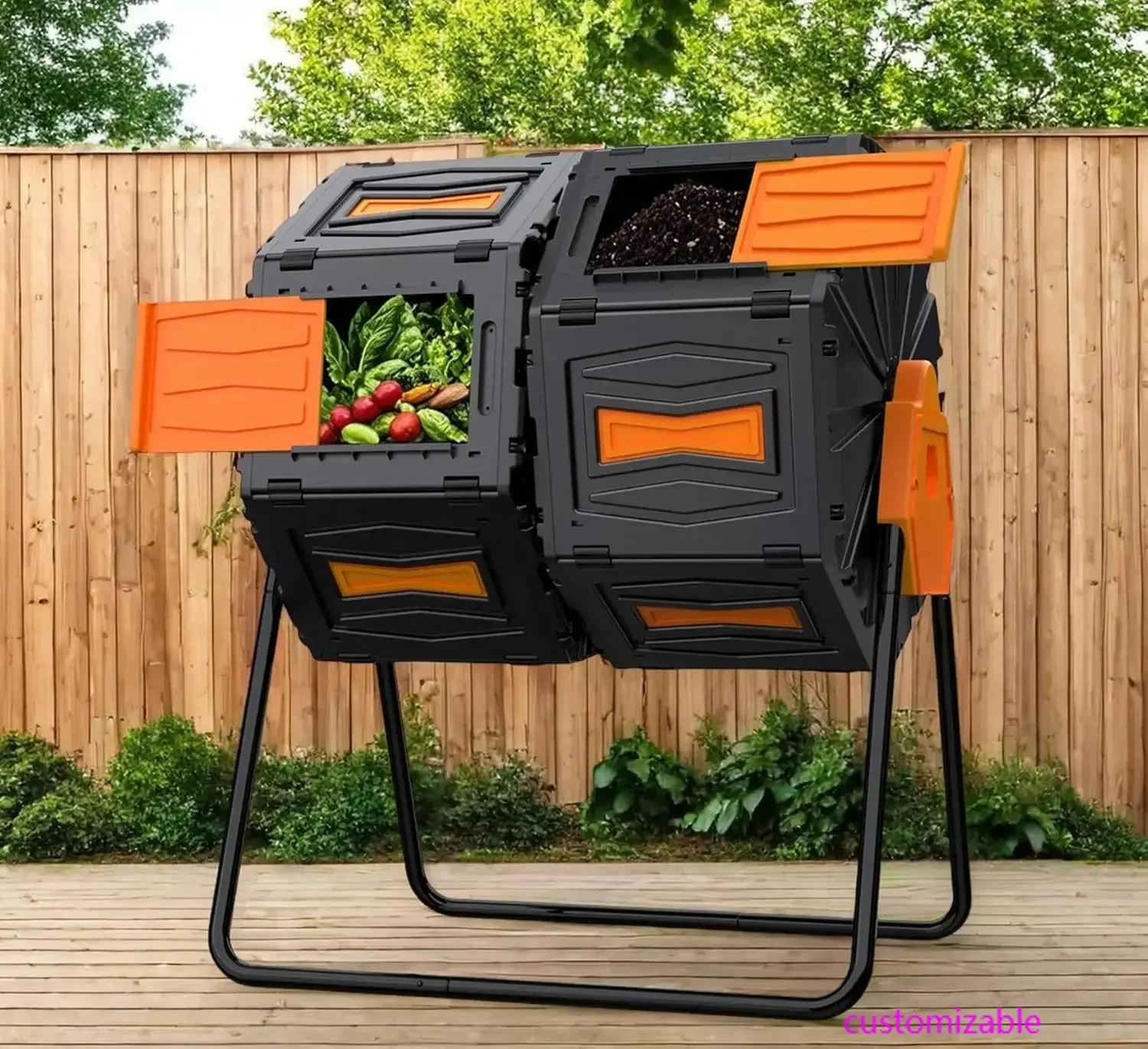 

Compost Bin Outdoor 45 Gallon / 170L Composter Tumbler, 360° Rotating Compost Bin, BPA-Free Fast-Working All-Season Heavy,custom