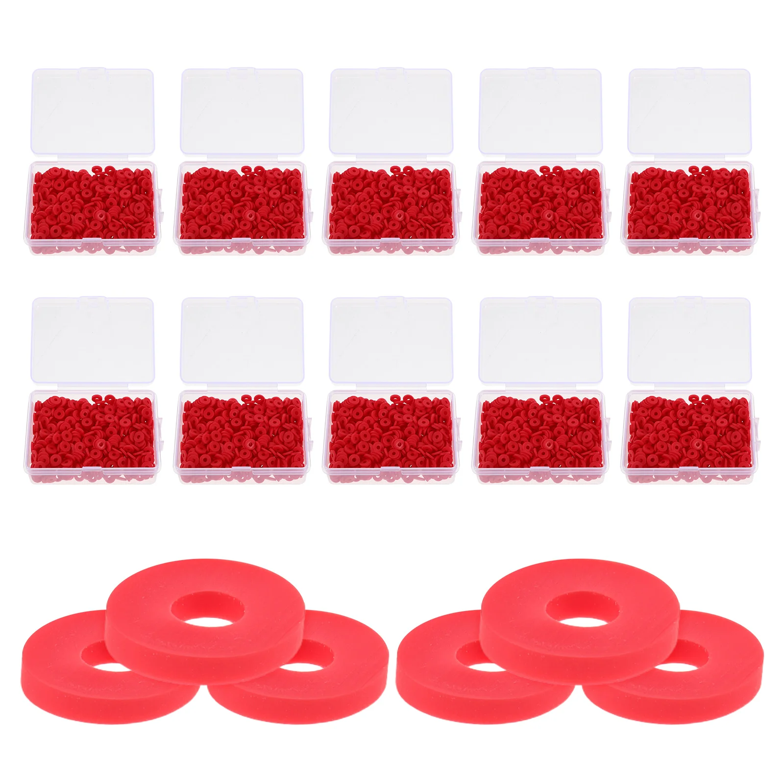 

Box Polymer Clay Beads Bracelet Making Kit Flat Round Clay Beads for Jewelry Making DIY Projects Easy Crafting