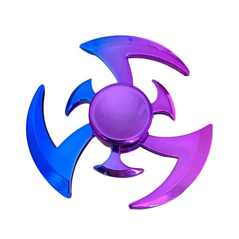 패션 레인보우 피젯 스피너 그라데이션 컬러 무소음 베어링 EDC 핸드 스피너 손가락 회전 장난감 항불안 어린이 성인용 장난감 1개