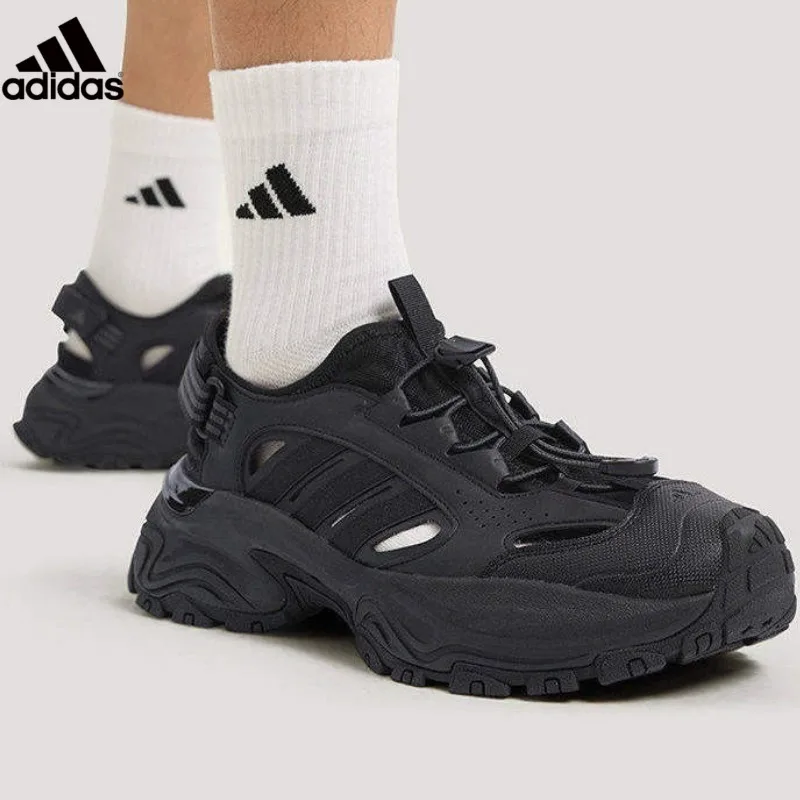 Adidas Summer Men's and Women's 26 Years of Sports and Leisure Velcro Classic Hole Sandals KH5990