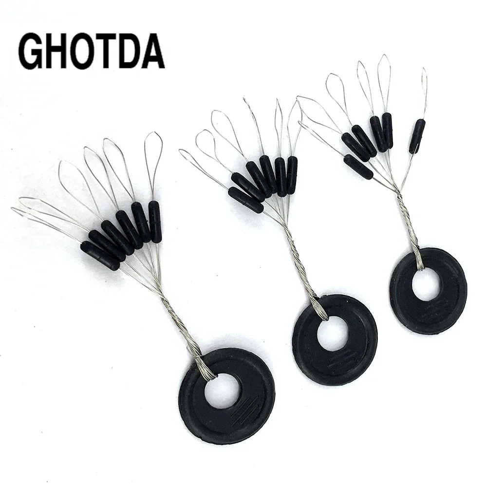 GHOTDA 10 Groups 60 PCS Plastic Resistance Oval Cylindrical Space Bean Float Not Hurt Fishing Line